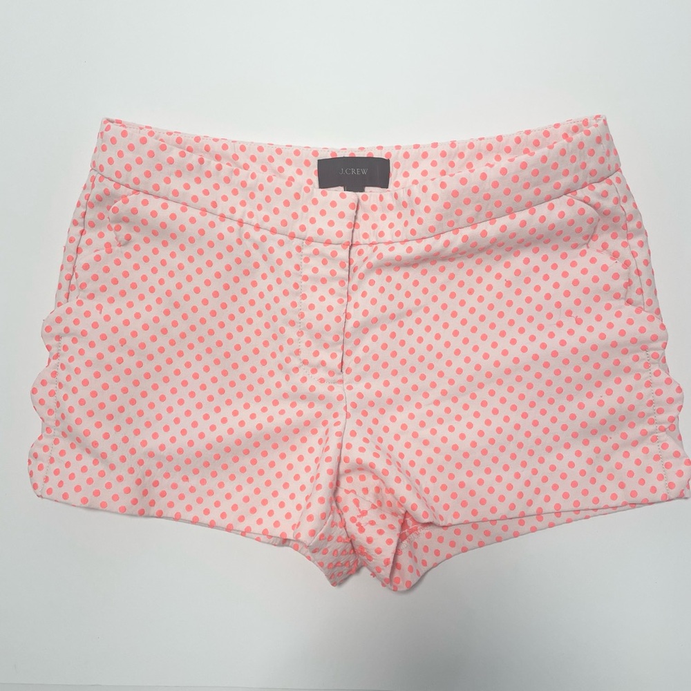 J Crew Pink Polka Dot Shorts Size 6